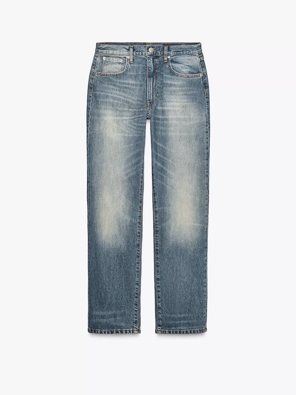 Zara Women's Straight-Leg Jeans - Light Blue Wash